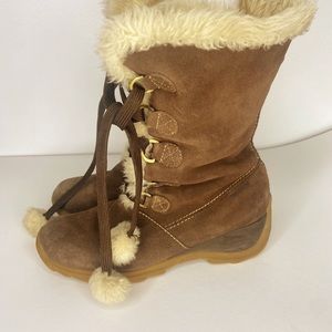 Sporto JoJo Tall Boots Waterproof  Brown Leather Suede Women's Size 9